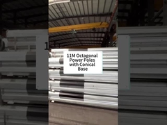 11m tiang listrik segi delapan dengan dasar kerucut