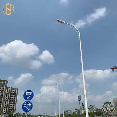 Produsen Tiang Baja 12M Galvanis Tiang Lampu Jalan Baja Lengan Tunggal tiang