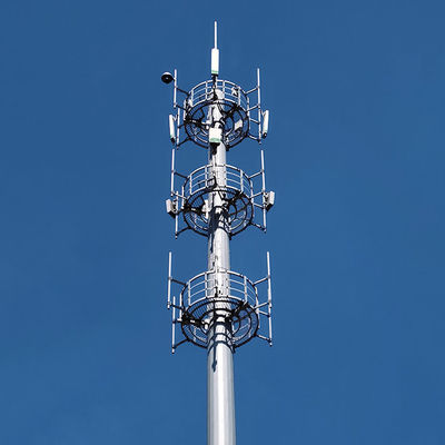 Telekom tiang Kalkulasi bentuk poligonal defleksi Dan laporan analisis struktur tiang baja Untuk bahan Q235