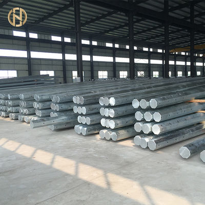 70FT 66KV 69kv Steel Utility Pole Tiang Transmisi Baja Umur Panjang