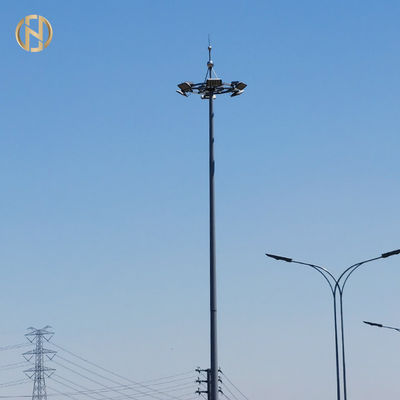 80FT 85FT 90FT Tiang Tiang Tinggi Menara Tiang Tinggi Dipasang Di Stadion