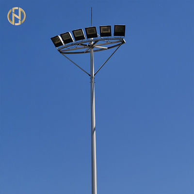 Tiang Bentuk Mahkota Tinggi Tiang Tinggi, Tiang Lampu Industri 25M 30M