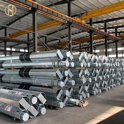 Tiang Tubular Swaged 12M Tahan Lama Untuk Jalur Listrik Overhead 11KV Atau 33KV