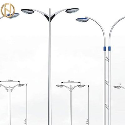 Tiang Lampu Jalan Hias Oktagonal 3mm Q235 Multipyramidal