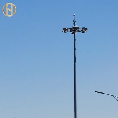 Stadion Baja Galvanis Hot Dip Telescoping Tiang Lampu Tiang Tinggi
