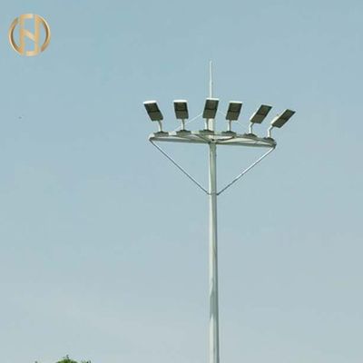 Polygonal Q460 Street Light Tiang Lampu Tiang Tinggi Sambungan Tumpang Tindih