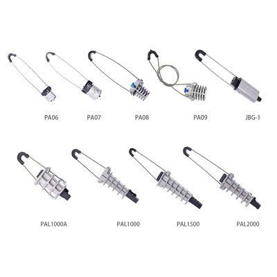 Kabel Logam Kekuatan Tinggi Optic Tension Clamp Dead End Anchoring Wedge Clamp Fiber