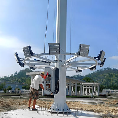 Beli Tiang Tiang Tinggi dengan Bentuk Kerucut Poligonal dan Bulat Memberikan Pilihan Desain Fleksibel untuk Proyek Penerangan Stadion online manufacture
