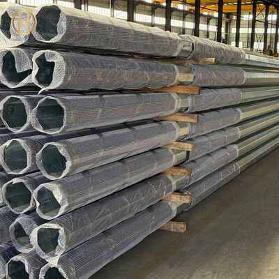 Beli FUTAO Steel Tubular Pillar 110kV Peralatan Listrik Metal Pole Hot Dip Galvanized awet tahan angin 200 km / h online manufacture