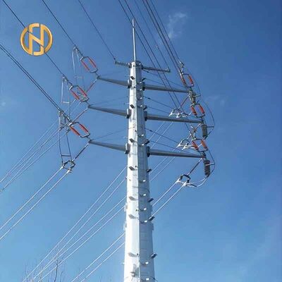 Beli Hot-dip Galvanized Electric Steel Power Pole. 55FT 60FT 75FT 85FT Transmission & Distribution Line Pole. online manufacture