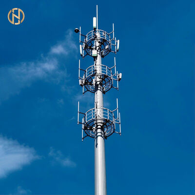 Beli Menara Komunikasi Monopole Bersertifikasi AWS D1.1 & ISO 1461 untuk Infrastruktur Telekomunikasi Global online manufacture