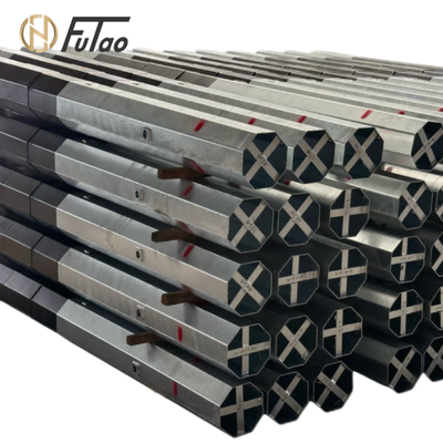 membeli 9m 11kV Hot Dip Galvanized Steel Electrical Pole Q235B / Q355B Octagonal Utility Pole untuk distribusi listrik perkotaan & pedesaan online manufacture