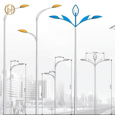 Beli Tiang Lampu Jalan 8M Q235B Putaran Conical Single Arm Lamp Post online manufacture