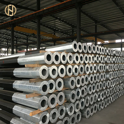 Beli Tiang Listrik Tenaga Warna 12m 500daN Disesuaikan Hot Dip Galvanis Permukaan online manufacture