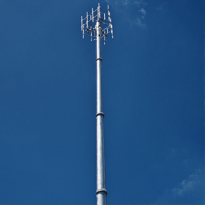 100FT 120FT Telekom tiang Hot Dip Galvanized Perlakuan Permukaan Dan Futao Telekomunikasi Post Deflection Perhitungan