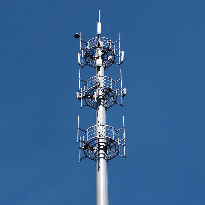 Telekom tiang Kalkulasi bentuk poligonal defleksi Dan laporan analisis struktur tiang baja Untuk bahan Q235