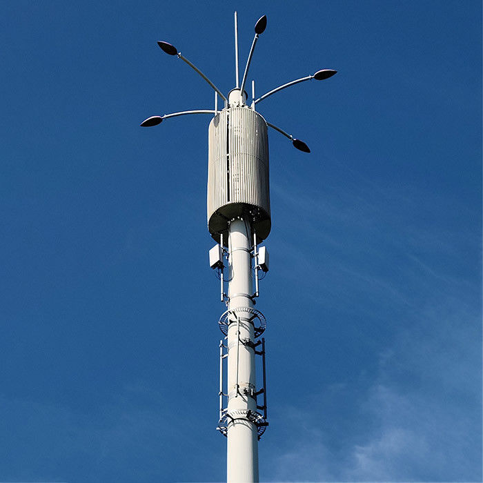 Hot Dip Galvanized Post Telekomunikasi Dengan Tangga Dan Platform Untuk Tinggi Kekuatan Low Alloy Struktural Plat Baja