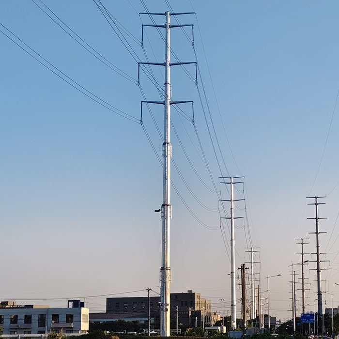 25FT-45FT Octogonal Polygonal Hot Dip Galvanized Electric Distribution Steel Power Pole