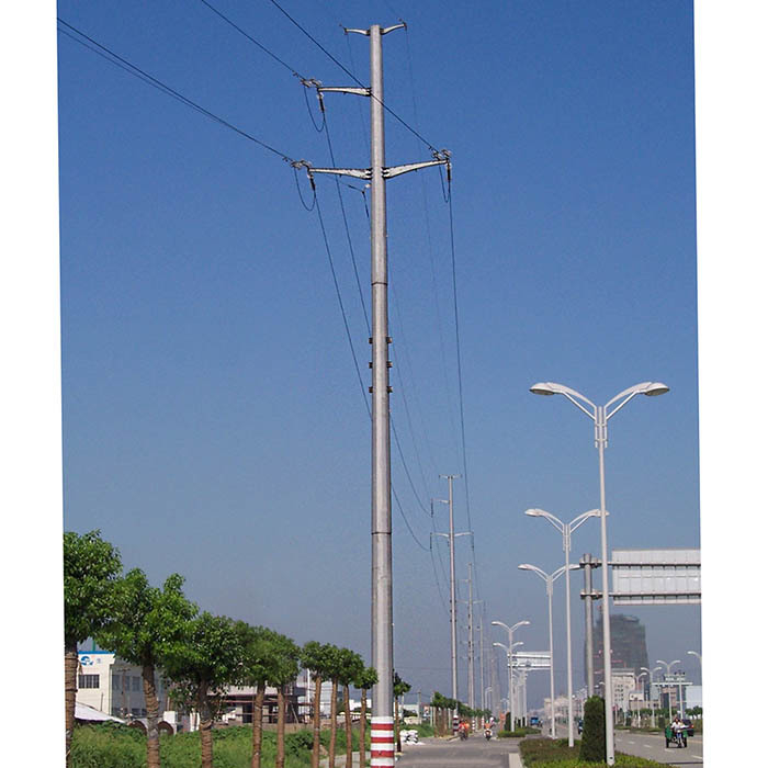 25FT-45FT Octogonal Polygonal Hot Dip Galvanized Electric Distribution Steel Power Pole