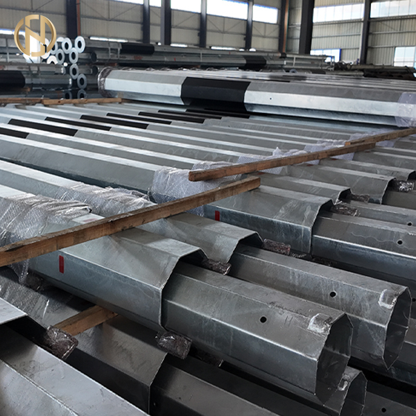 25FT-45FT Octogonal Polygonal Hot Dip Galvanized Electric Distribution Steel Power Pole