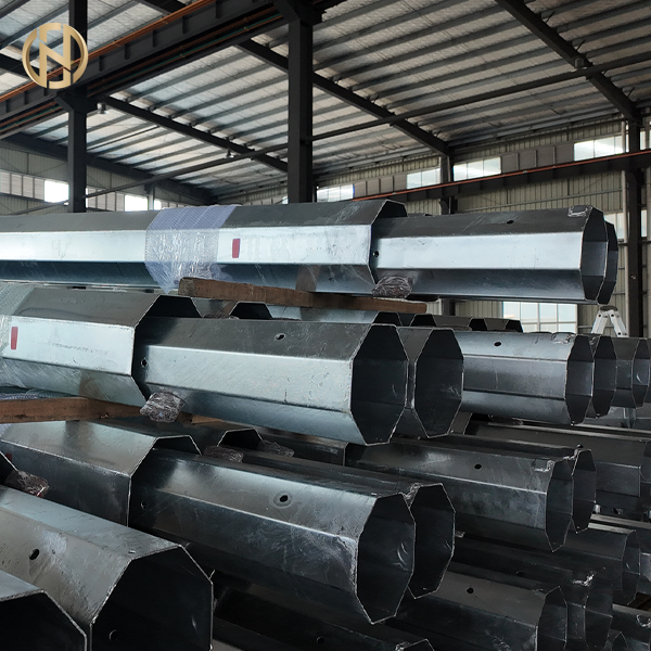 25FT-45FT Octogonal Polygonal Hot Dip Galvanized Electric Distribution Steel Power Pole