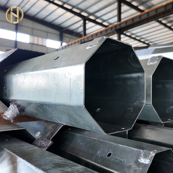 25FT-45FT Octogonal Polygonal Hot Dip Galvanized Electric Distribution Steel Power Pole