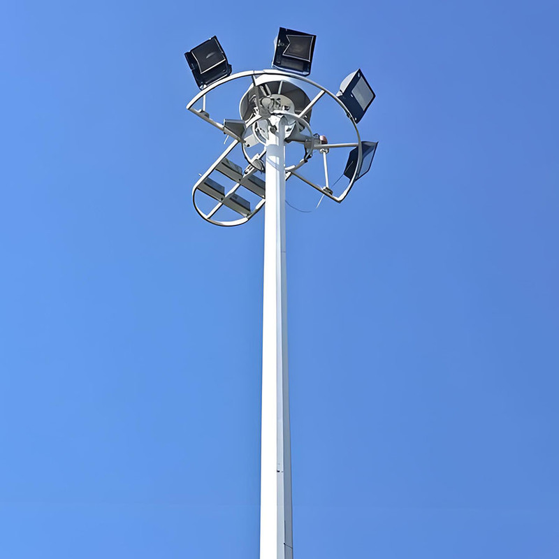 15m sampai 50m Adjustable High Pole Light Stadium High Mast Light Pole Hot Selling Galvanized High Mast Lighting Steel Pole