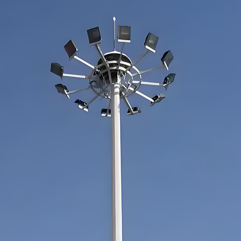 15m sampai 50m Adjustable High Pole Light Stadium High Mast Light Pole Hot Selling Galvanized High Mast Lighting Steel Pole