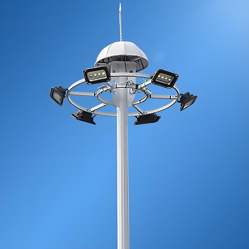 15m sampai 50m Adjustable High Pole Light Stadium High Mast Light Pole Hot Selling Galvanized High Mast Lighting Steel Pole