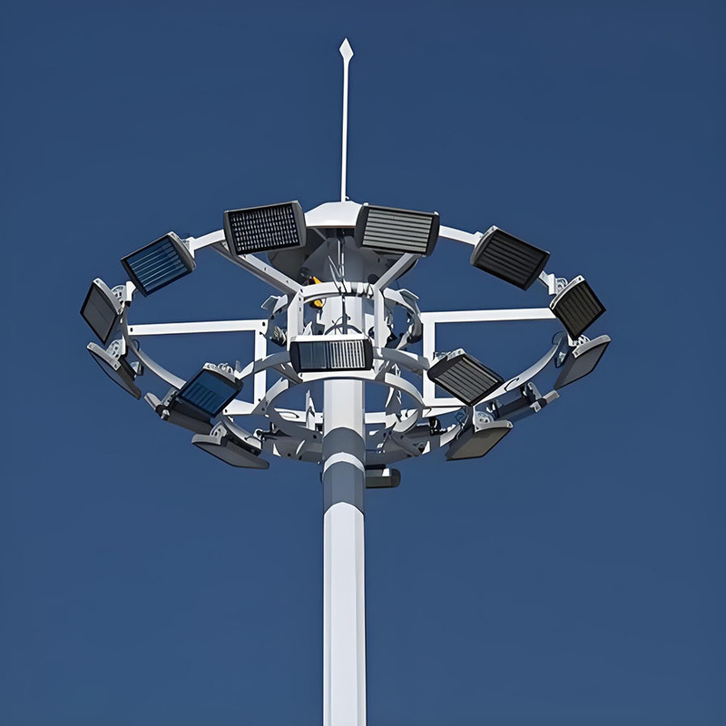 15m sampai 50m Adjustable High Pole Light Stadium High Mast Light Pole Hot Selling Galvanized High Mast Lighting Steel Pole