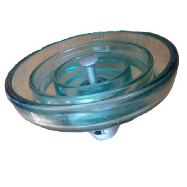Aksesori Tiang Tahan Lama Tutup Kaca Keramik Dan Pin Type Suspension Insulator