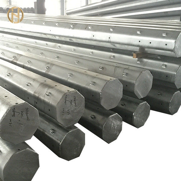 Tiang Transmisi Baja Oktagonal Galvanis Tiang Transmisi 70FT 75FT 90FT