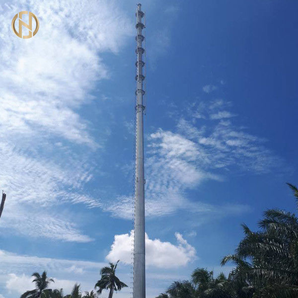 12 Sisi Tiang Listrik Eelectric Galvanis 35m 110FT Pengelasan Selesai