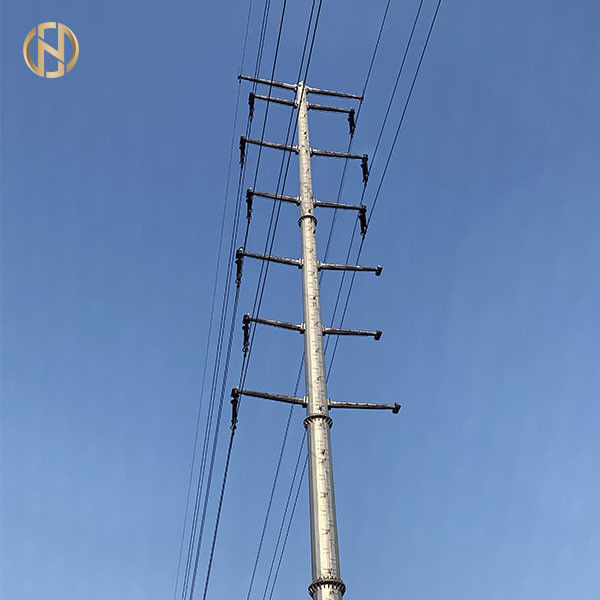 Tiang Transmisi Baja Galvanis 12.2m 69KV Galvanisasi Jadi