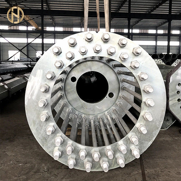 Tiang Lampu Galvanis Tiang Tinggi 30M 35M Dengan Sistem Pengangkatan Listrik