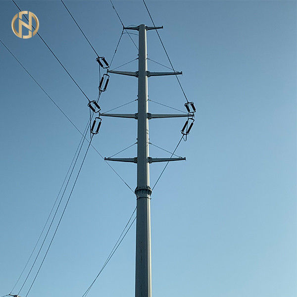 69kV Tiang Penangguhan Utilitas Listrik 60ft - 80ft Untuk Filipina NGCP