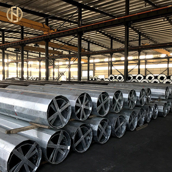 Tiang Daya Listrik 28m 92ft 4-8MM Tebal Tahan Lama, Stardand EN10046