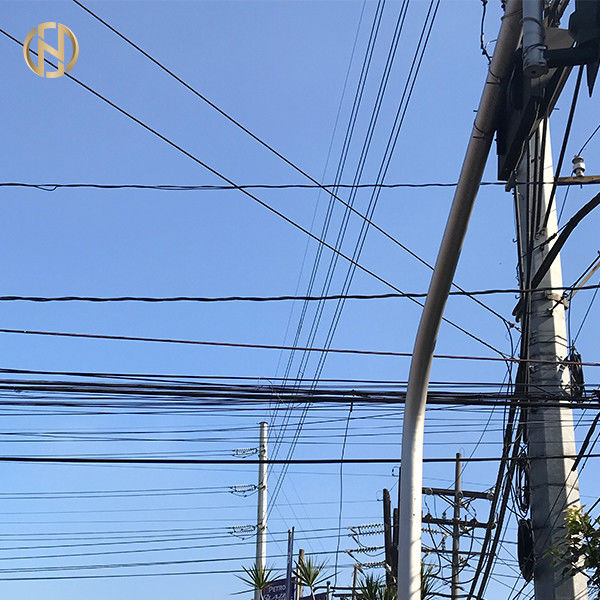 Tiang Utilitas Baja 33KV 11M 990daN Tiang Listrik Utilitas Tegangan Tinggi
