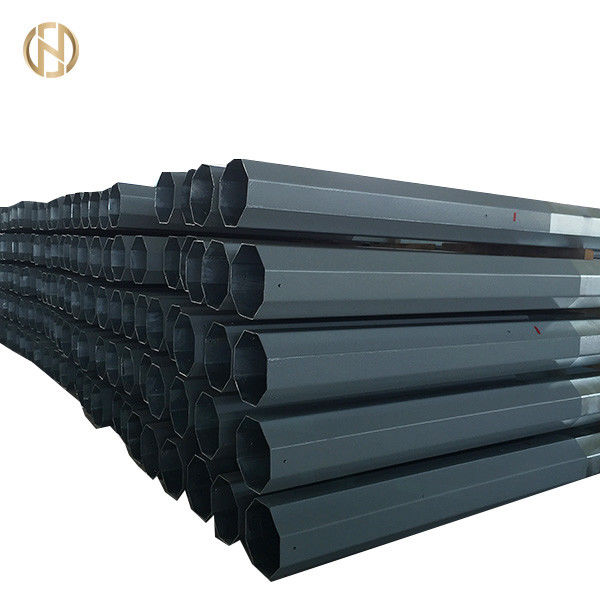 8 Sisi Tiang Baja Tubular 10.5M 35FT Tiang Utilitas Baja 300daN 3KN Q460