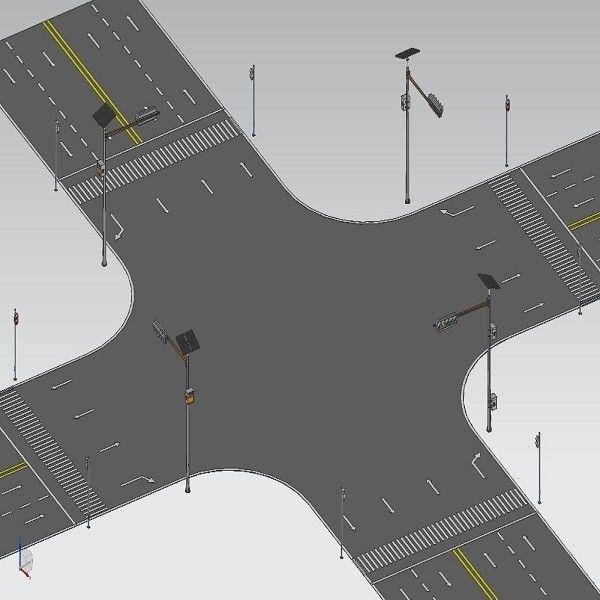 12M Cantilever ASTM GR65 Traffic Light Pole Untuk Jalan