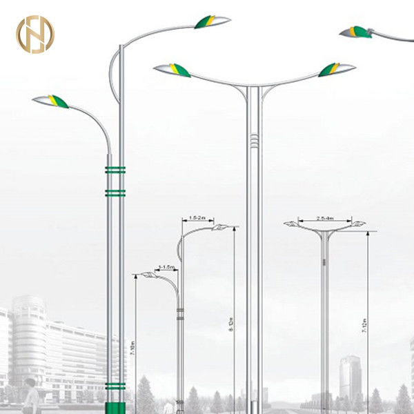 Tiang Lampu Jalan Baja Tahan Lama Lampu Jalan Berdiri Ketebalan 3-10mm