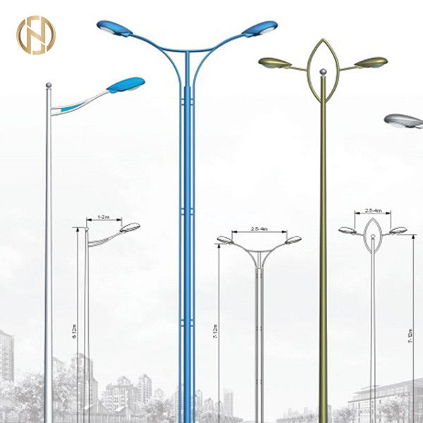 2020 Produk Baru Hot Dip Tiang Lampu Jalan Tunggal Galvanis Tunggal