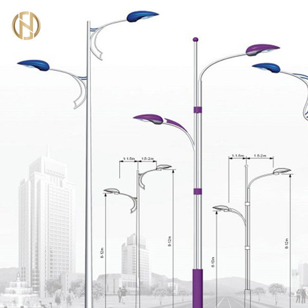Tiang Lampu Jalan Oktagonal 3M-10M Q235B Tiang Lampu Baja Lengan Tunggal