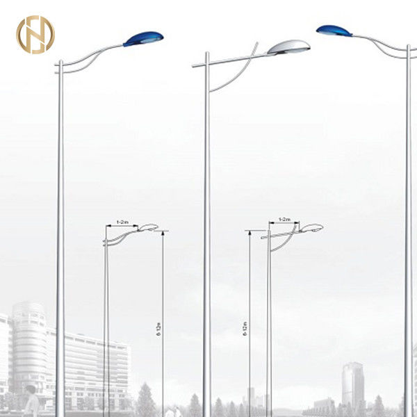 Tiang Lampu Jalan Baja Galvanis Oktagonal Tapered Tiang Lampu Baja