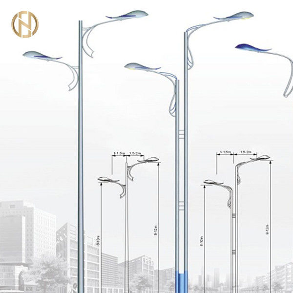 Tiang Lampu Galvanis 12M Kustom Anti Korosi