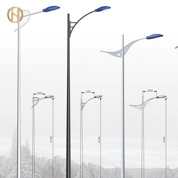 Tiang Lampu Jalan Baja Galvanis Oktagonal Tapered Tiang Lampu Baja