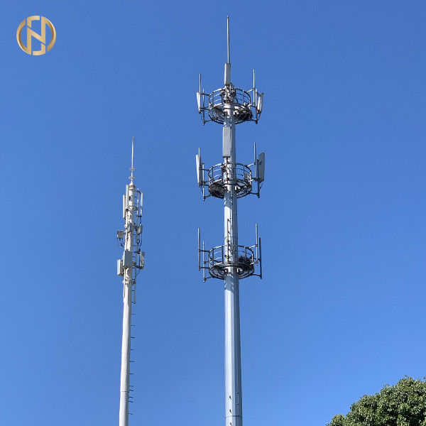 Menara Komunikasi Monopole Seluler 36M Dengan Platform 2 LapisanM 40