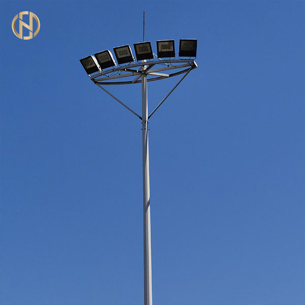 Tiang Bentuk Mahkota Tinggi Tiang Tinggi, Tiang Lampu Industri 25M 30M