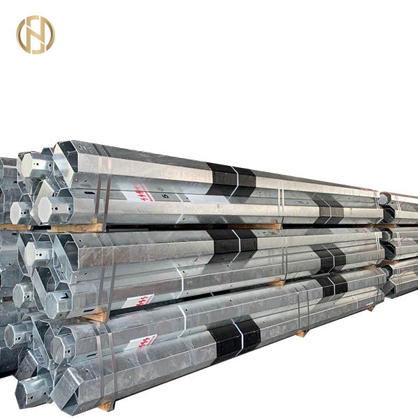 Tiang Tubular Swaged 12M Tahan Lama Untuk Jalur Listrik Overhead 11KV Atau 33KV