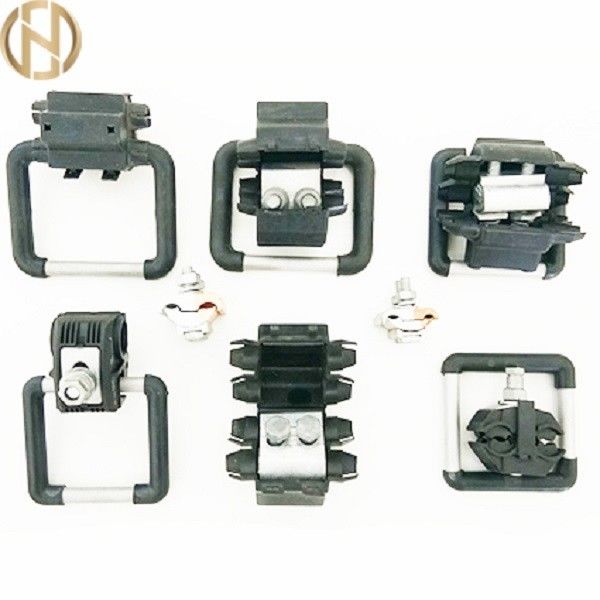 Terisolasi Aluminium Cabang Earthing Clamp / Ground Clamp J10BD-50-240 ke J10DL-50-300 aksesoris tiang